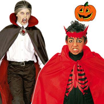 Childrens Halloween capes for Vampires and Decils. Good range available here at Karnival Costumes online party shop