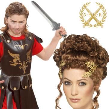 Roman fancy dress costume accessories for boys and girls. Children's book week and dress-up day historical costume accessories available here at Karnival Costumes online party shop