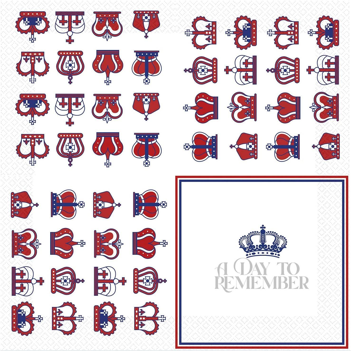 Day to Remember Hot Foil Stamped Luncheon Napkins by Amscan 9913010 available here at Karnival Costumes online party shop