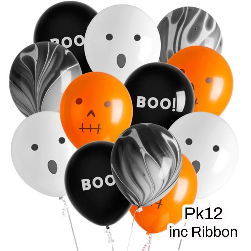 Pk12 Halloween Balloon Bundle by Club Green HBHH108 available here at Karnival Costumes online party shop