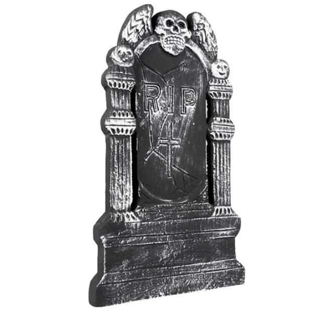 Flying Skull "RIP" Halloween Cemetery 50cm Gravestone by Boland 72019 available here at Karnival Costumes online Halloween party shop