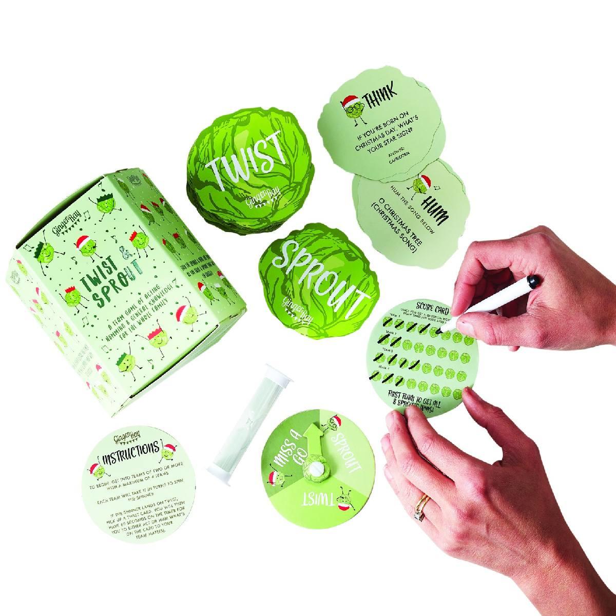 Twist and Sprout Christmas Party Game by Ginger Ray GG-509 available here at Karnival Costumes online Christmas party shop