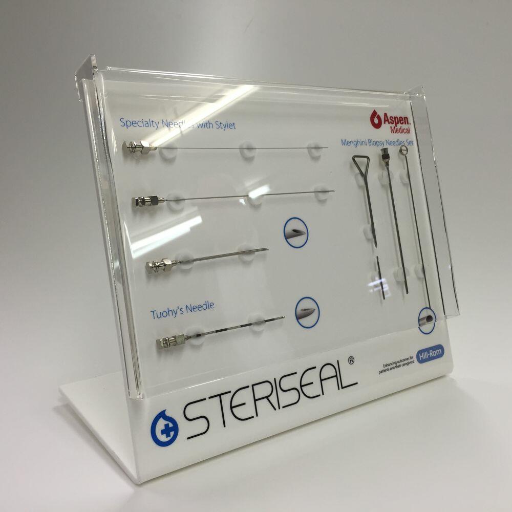 Medical Countertop Display with clear acrylic cover - Plasticut