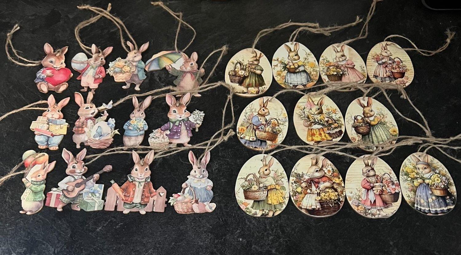 2 cardboard bunny decorations (bunny & egg shape) in your gift