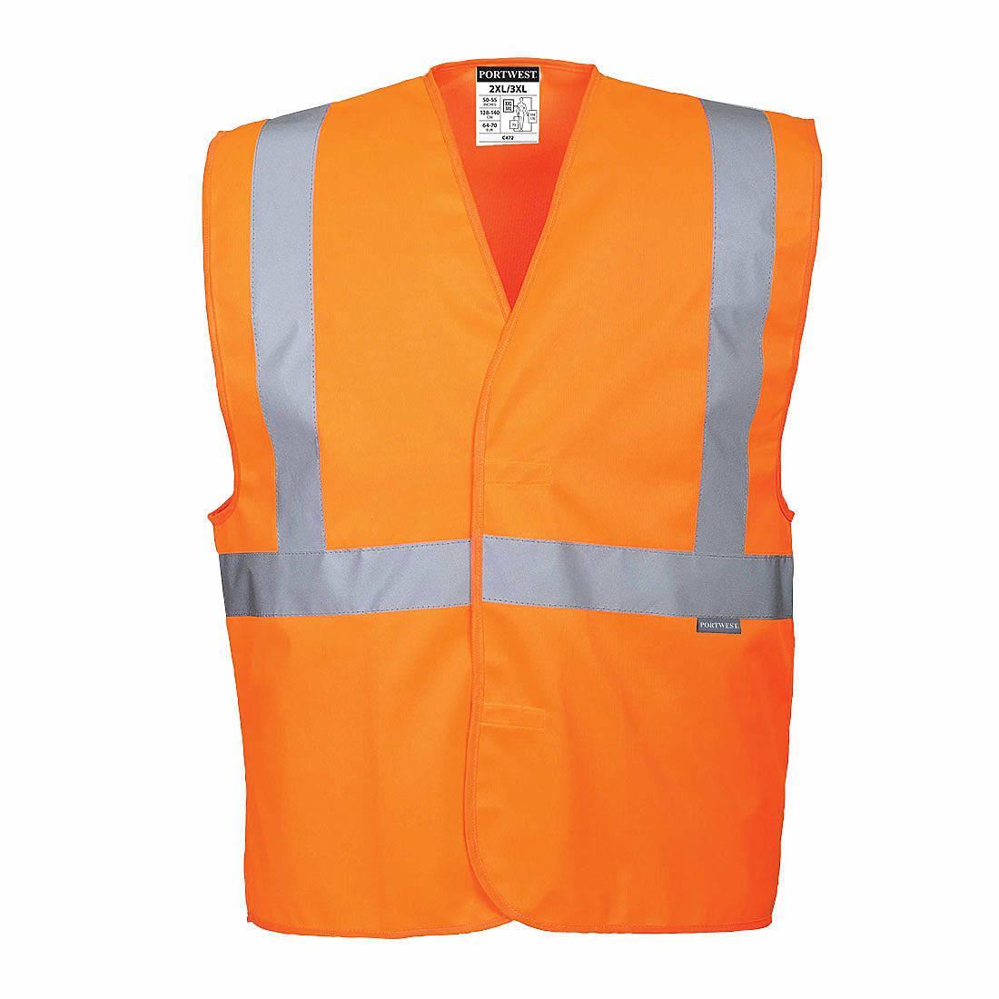 Portwest Hi-Viz One Band & Brace Vest in Orange (Product Code: C472)