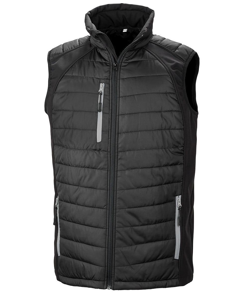 Result Black Compass Softshell Gilet in Black / Grey (Product Code: R238X)