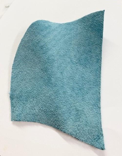New - washed blue nubuck leather