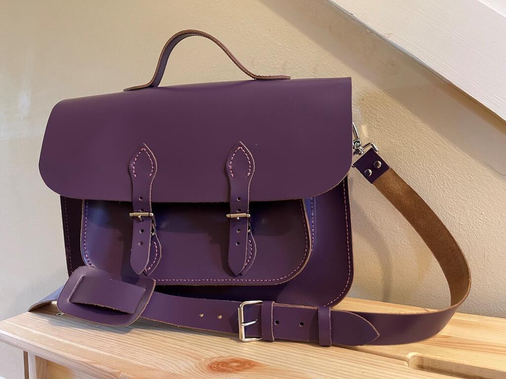 Briefcase style Satchel made from our DIY Briefcase style satchel kit