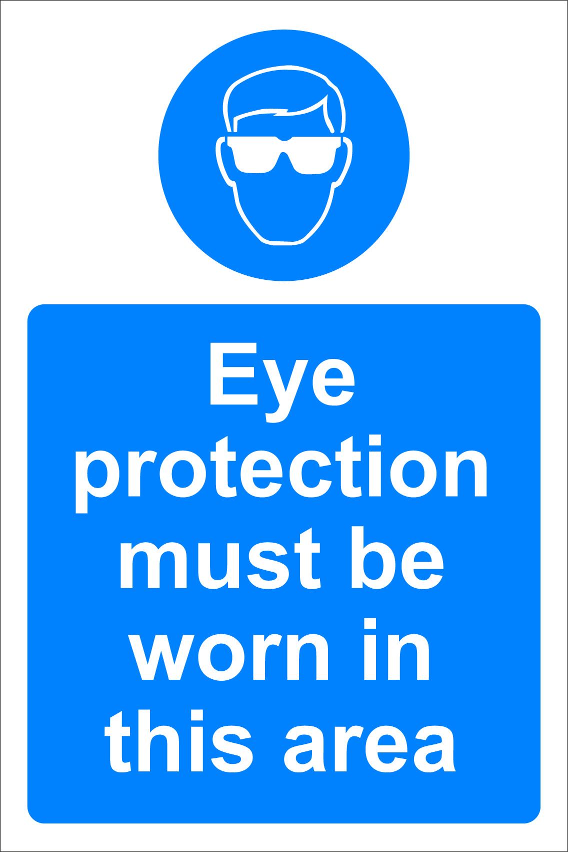 EYE PROTECTION MUST BE WORN IN THIS AREA