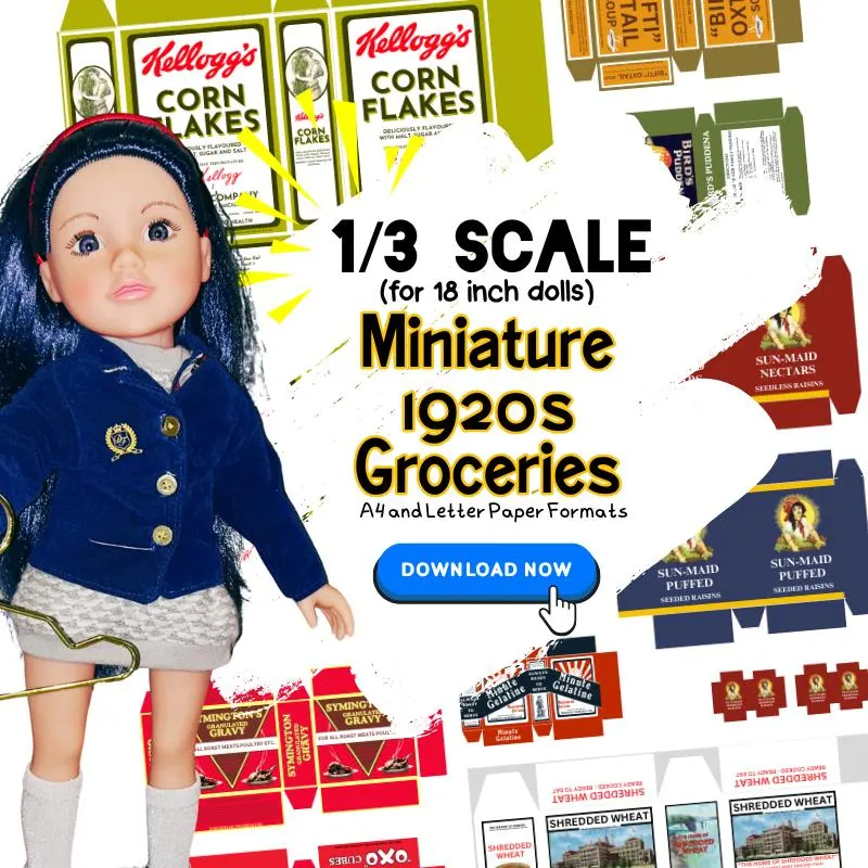 1920s Groceries for 3rd Scale Dolls