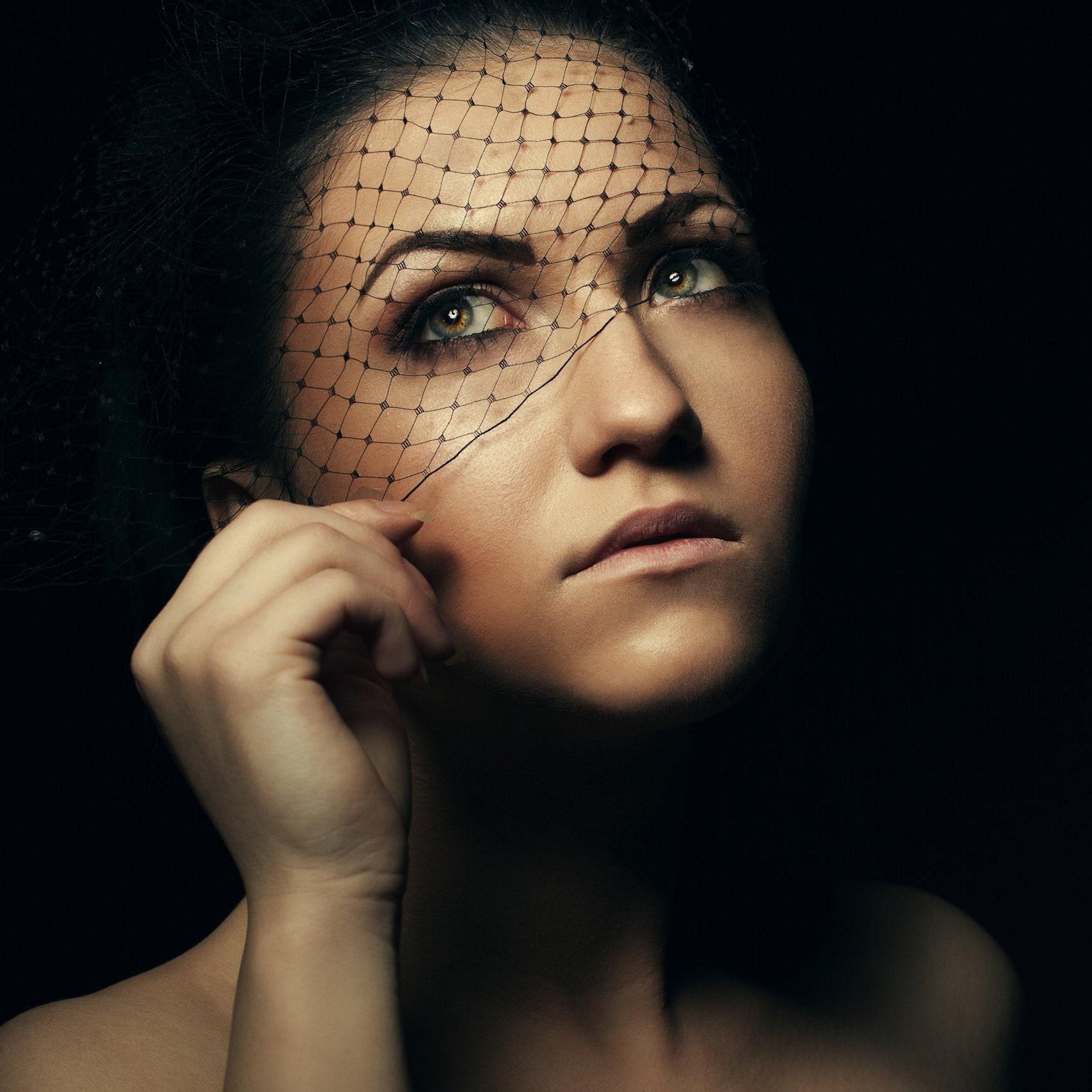 Simple Black Birdcage Veil | Short 