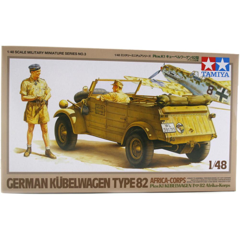 Tamiya Kübelwagen Type 82 Africa Corps German Truck Model Kit Scale 148