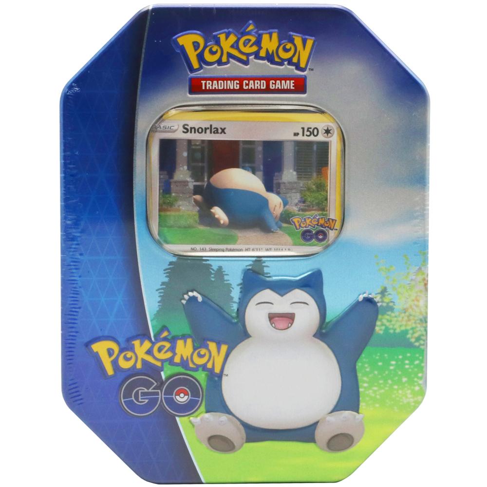 Pokemon GO Trading Card Game Tin with Foil SNORLAX Card and 4 Booster Packs