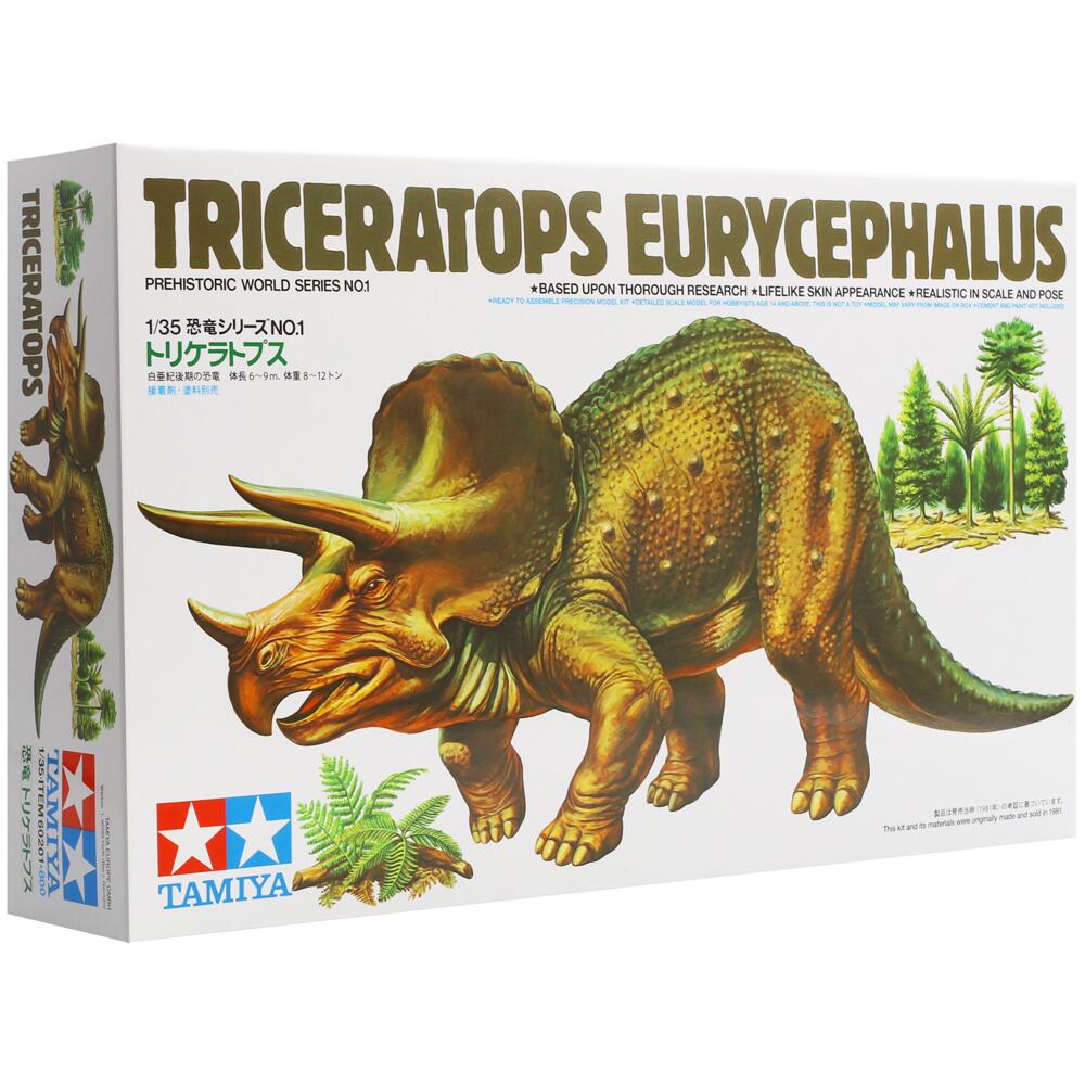 Tamiya Triceratops Eurycephalus Dinosaur Model Kit Scale 1/35 THC60201