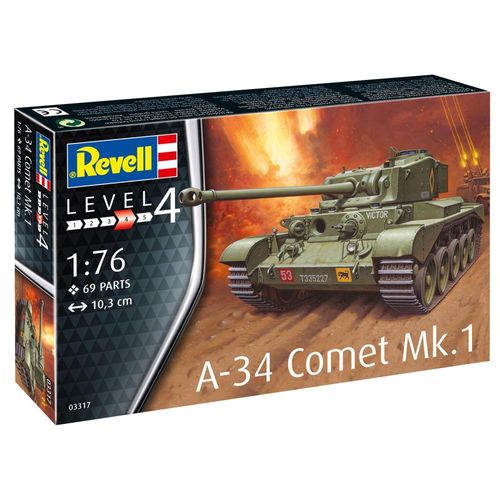 Revell A-34 Comet Mk.1 Tank Plastic Model Kit Scale 1/76 03317