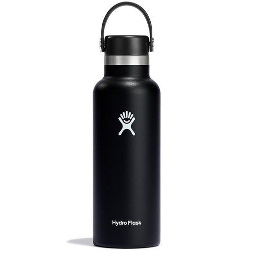 Hydro Flask Insulated Water Bottle 532ml Standard Mouth Flex Cap BLACK S18SX001