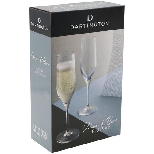 Dartington Crystal Champagne Flutes Wine & Bar 180ml Set of 2 WB419/P