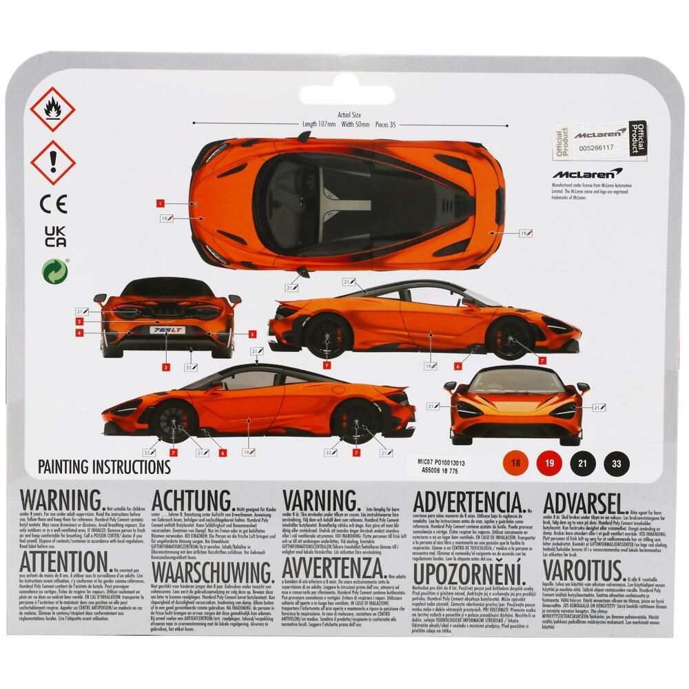 Airfix Starter Set McLaren 765LT Sports Car Model Kit Scale 1 43 A55006