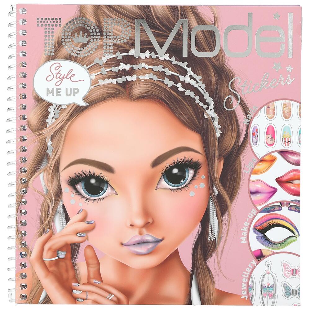 Depesche TOPModel Dress Me Up Face Glitter Queen Sticker Book 12723_A