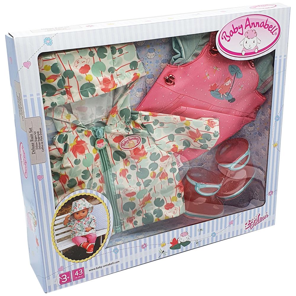 Baby Annabell Deluxe Rain Set Outfit For 43cm Baby Dolls From Zapf Creation