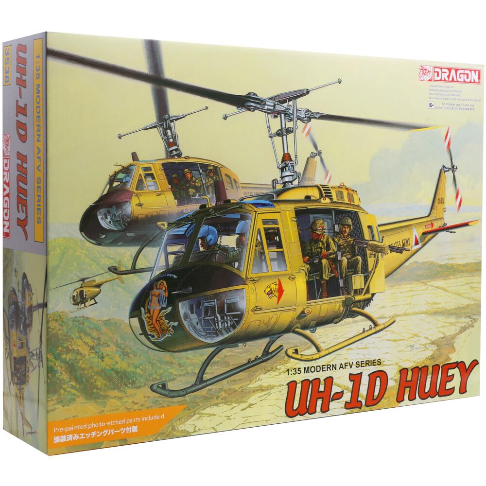 Dragon UH-1D Huey Helicopter US Army Vietnam War Military Model Kit Scale 1:35 3538