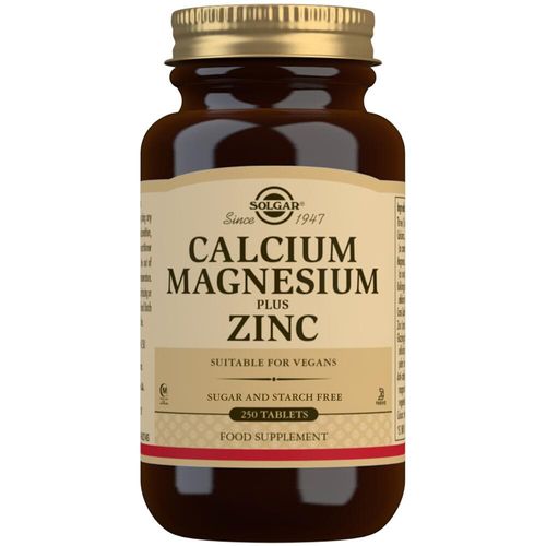 Solgar Calcium Magnesium plus Zinc 250 TABLETS SOLE521