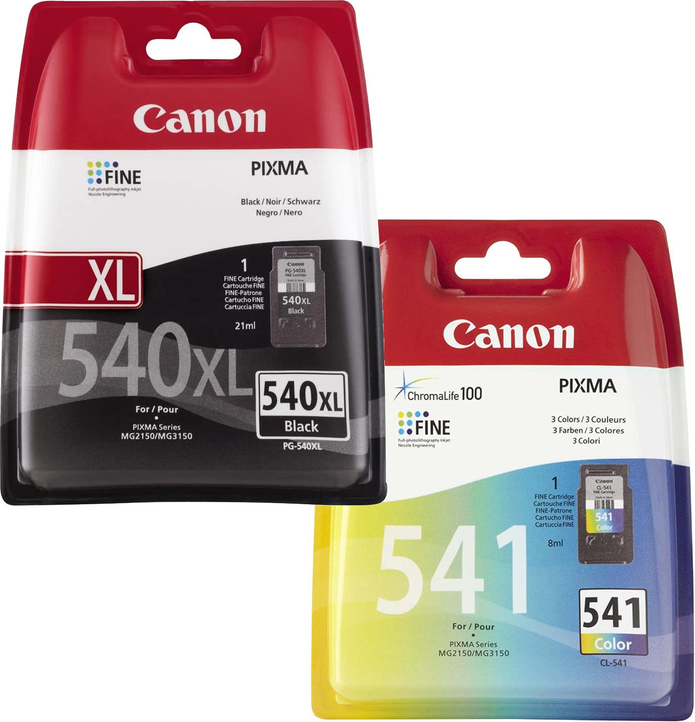 evolutie Vier stopcontact Canon Original PG-540XL Black & CL-541 Colour Ink Cartridge Bundle Pack