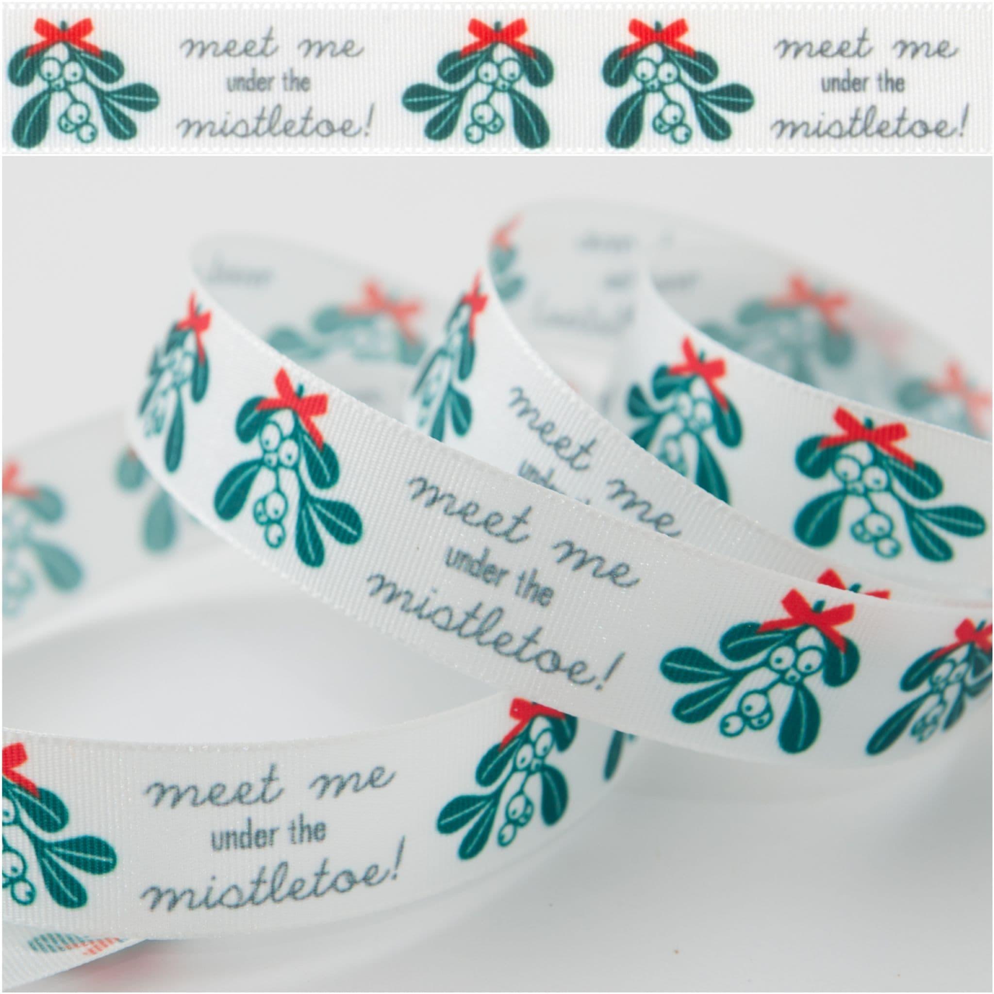 Berisfords Christmas Ribbon - Meet Me Under The Mistletoe