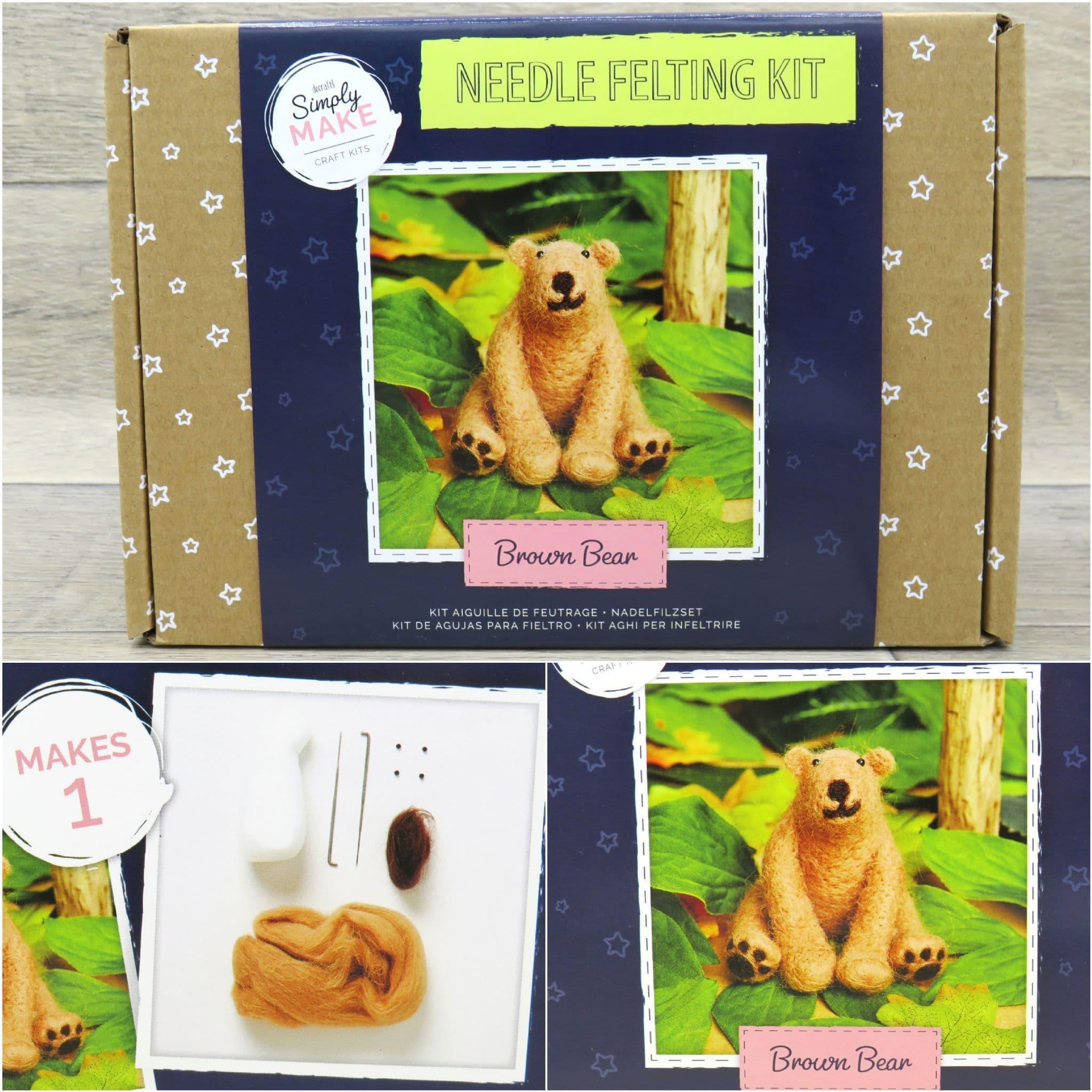 Docrafts Simply Make Brown Bear Needle Felting Kit
