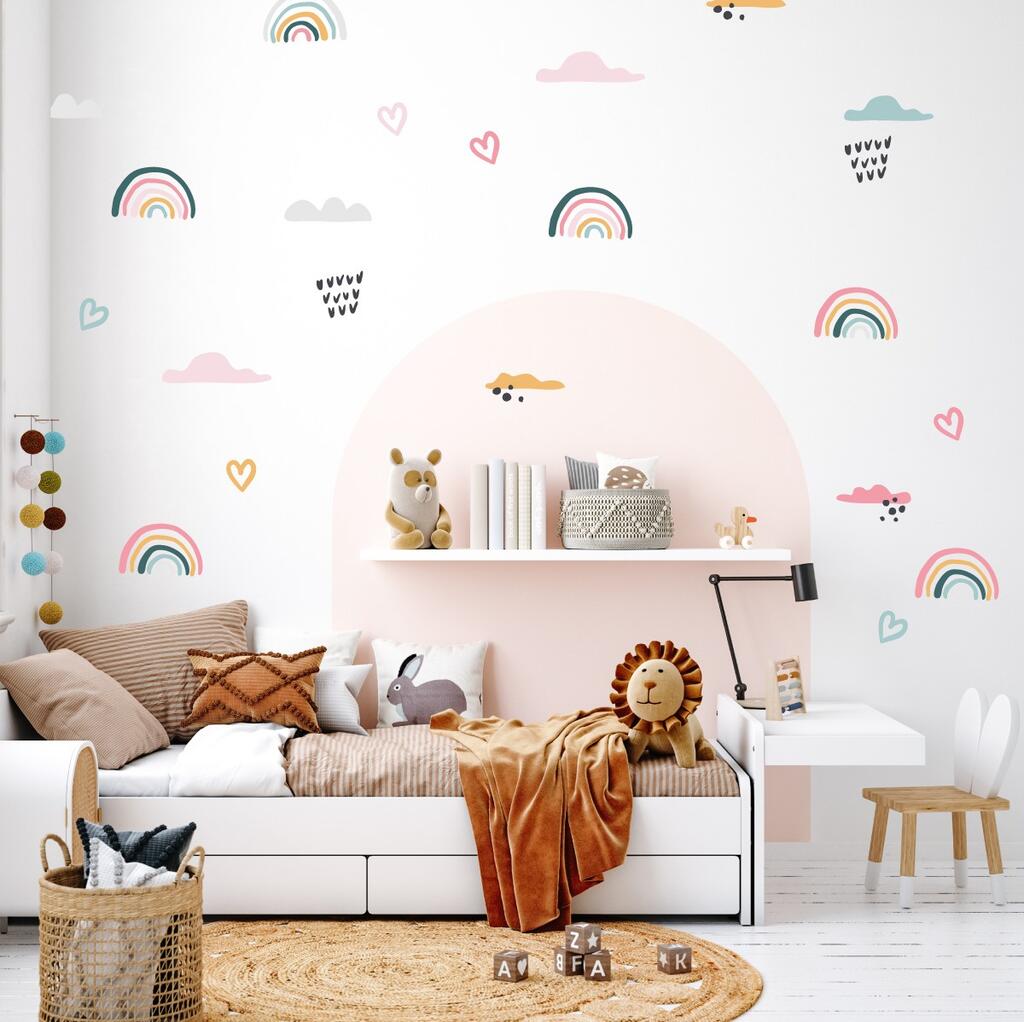 How to Create a Whimsical and Playful Atmosphere with Rainbow Wall Decals
