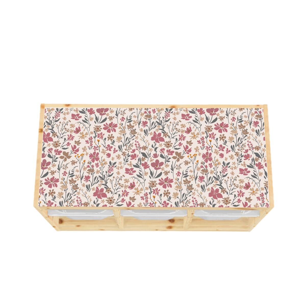 floral sticker for ikea trofast