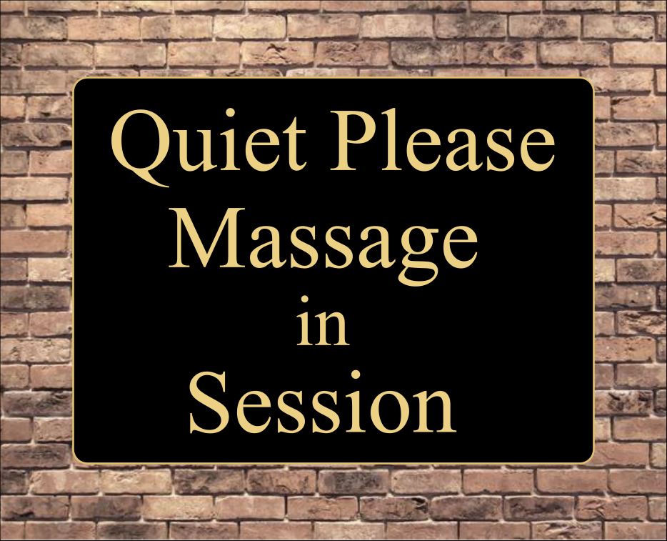Massage In Session Wall Door Sign