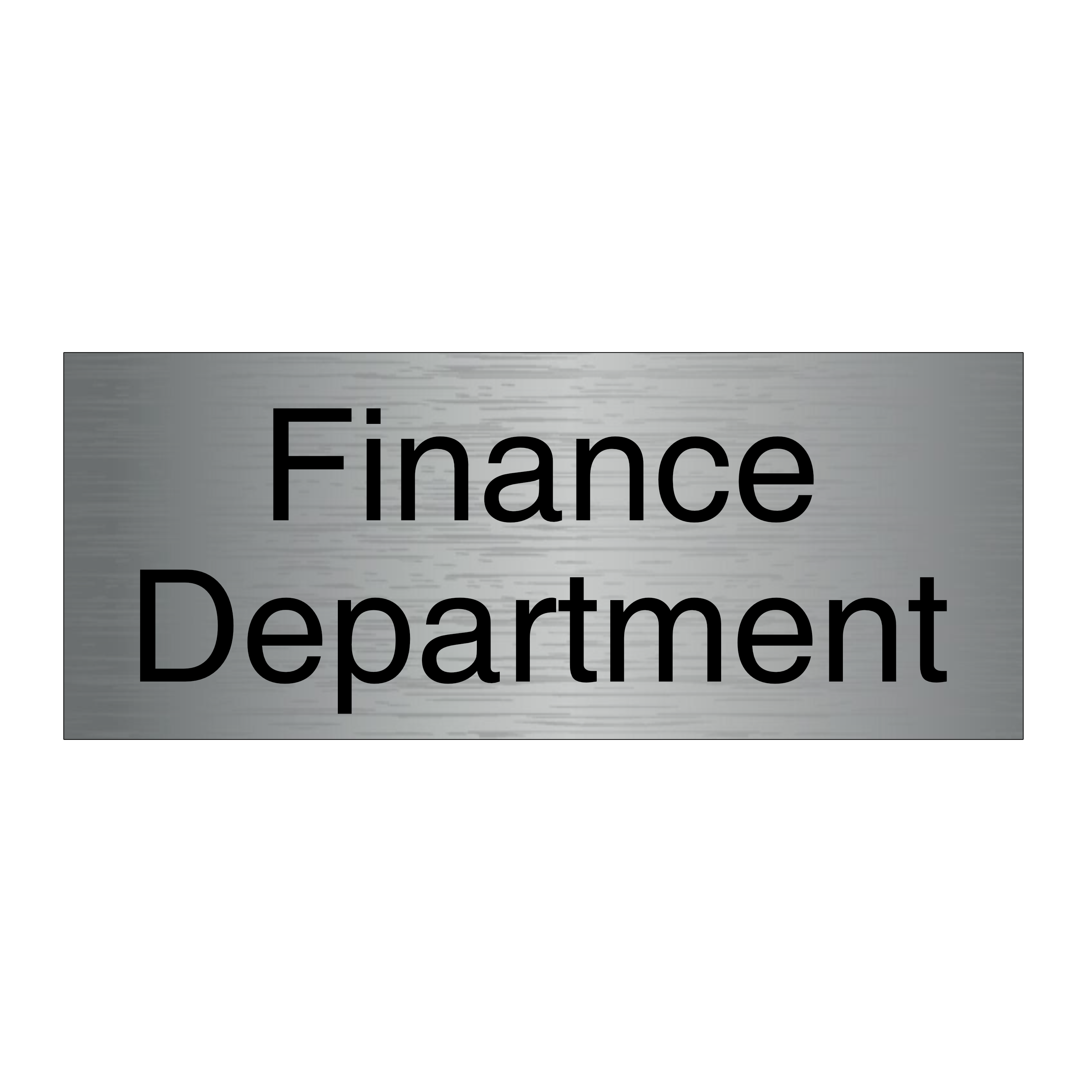 Finance Department Sign