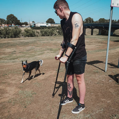 Are those crutches high-tech or something?