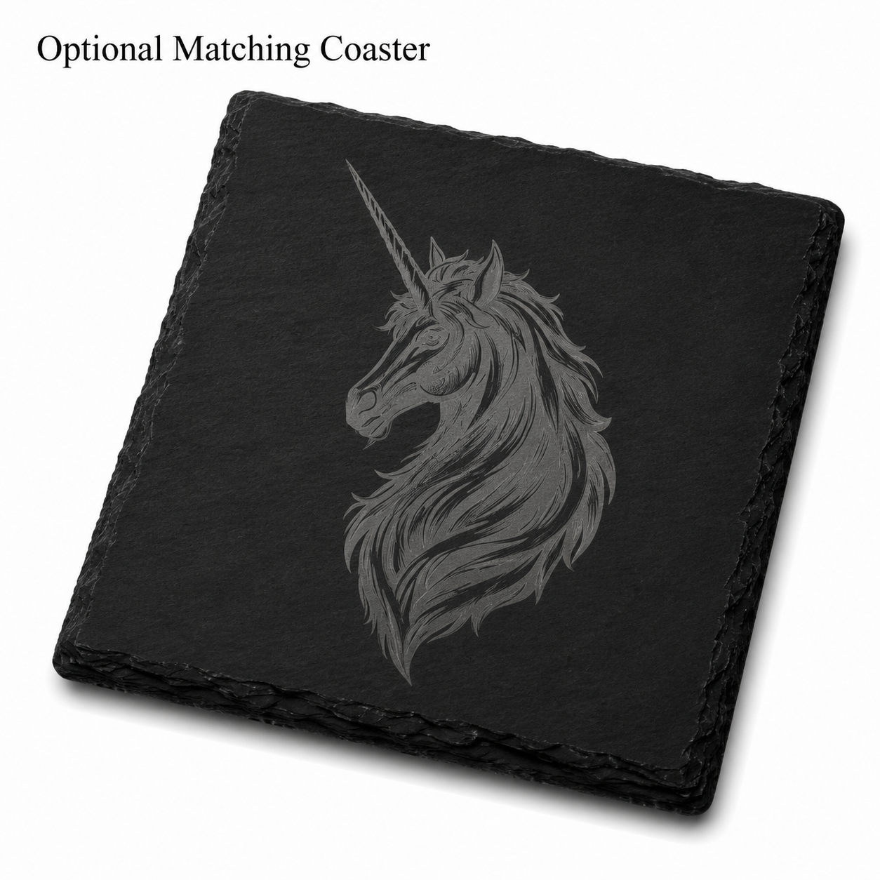 A Slate Coaster with an Eagle engraved onto the surface