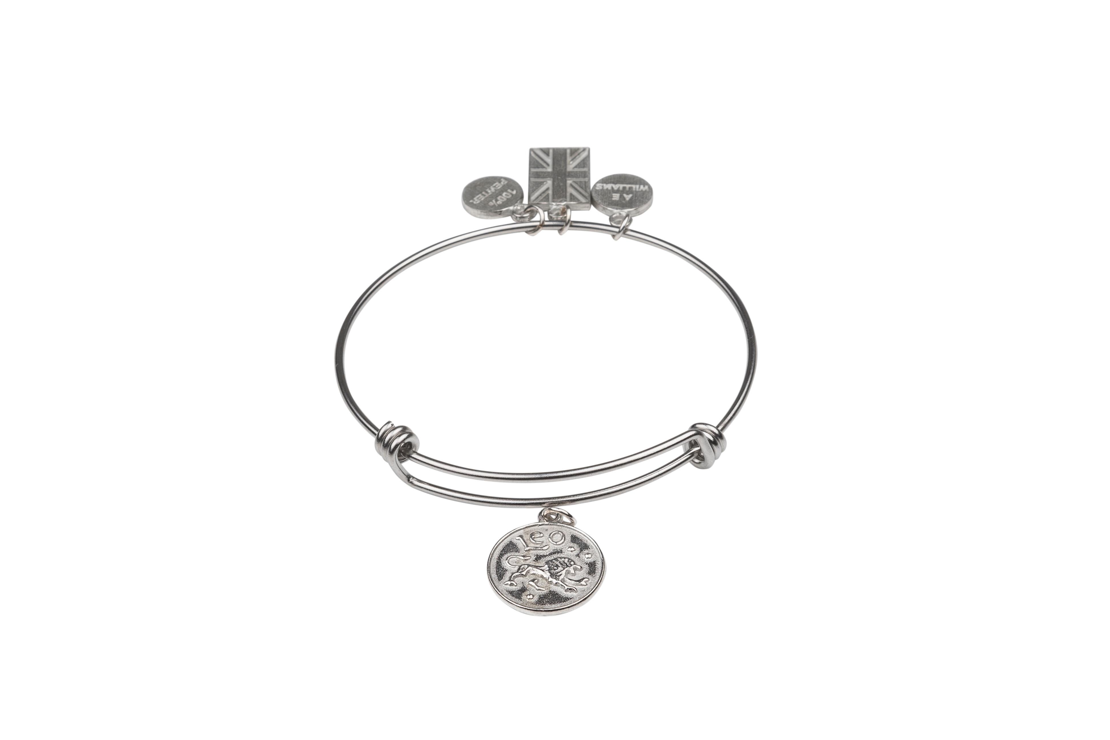 Pewter Leo Zodiac Charm on a bracelet