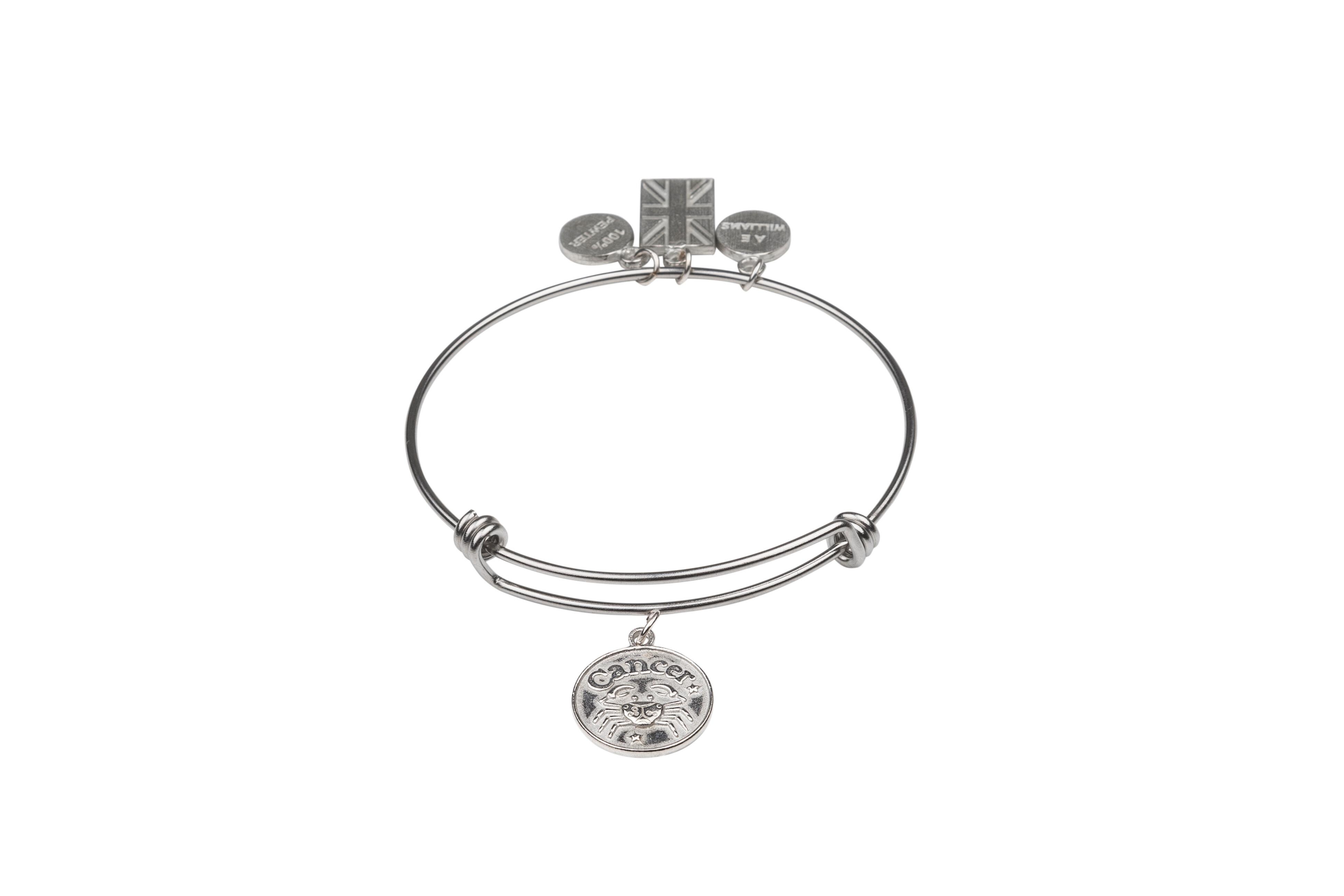 Pewter Cancer Charm on a bracelet