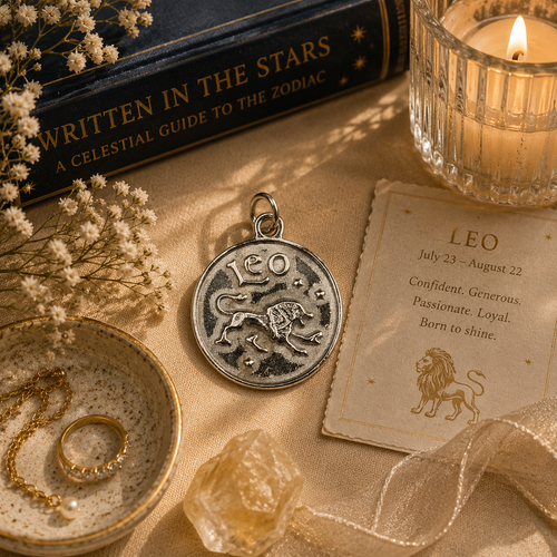 Pewter Leo Zodiac Charm