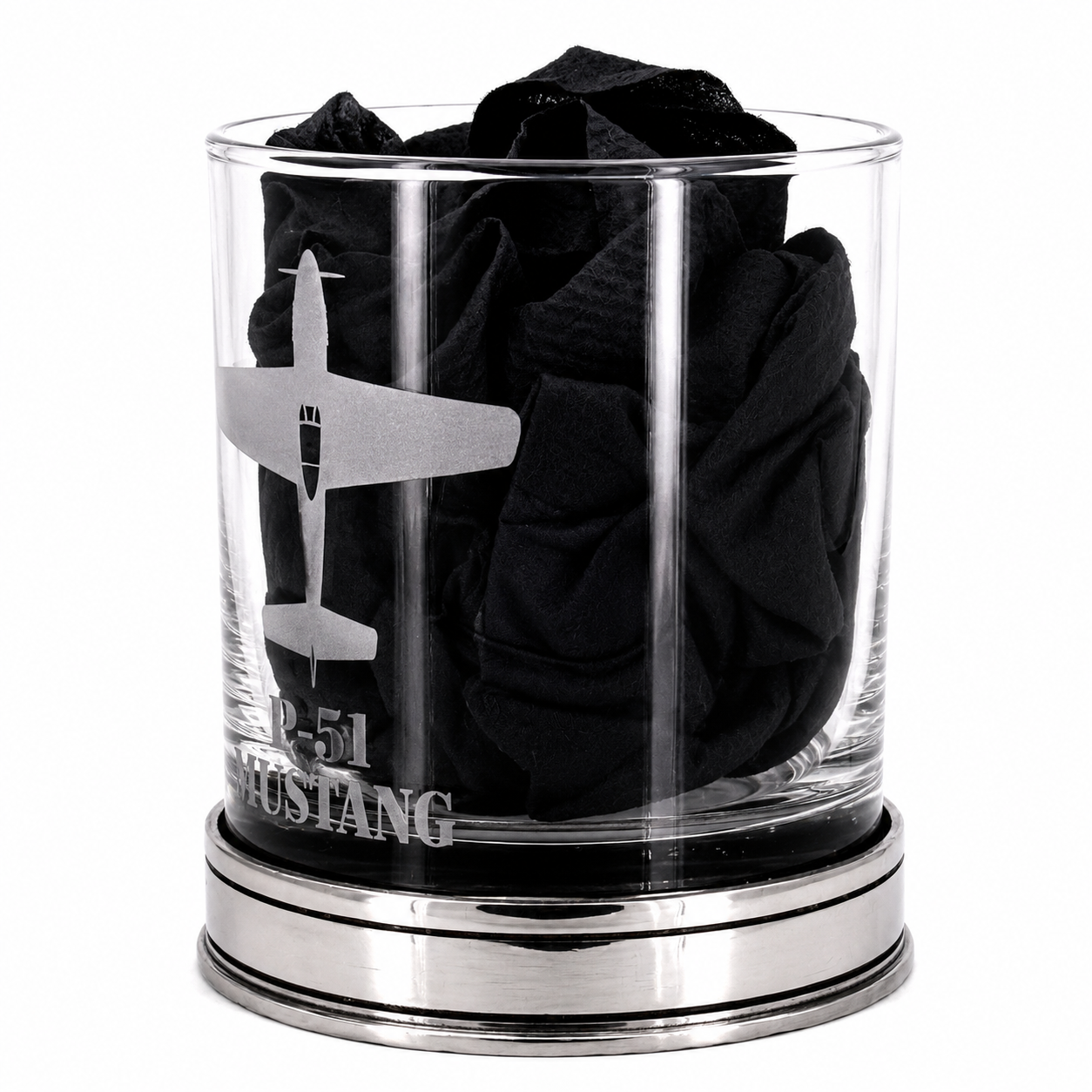 p-51 mustang pewter whisky tumbler