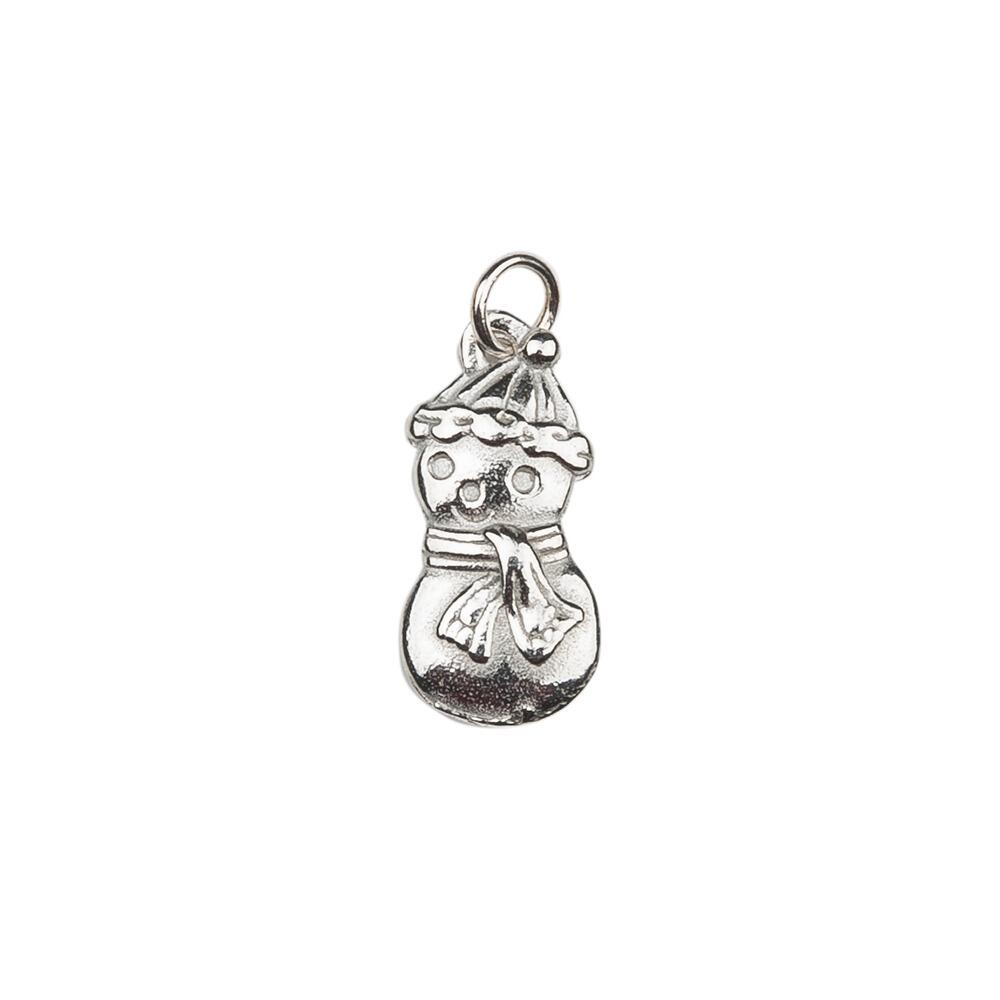 Pewter Snowman Charm with hoop