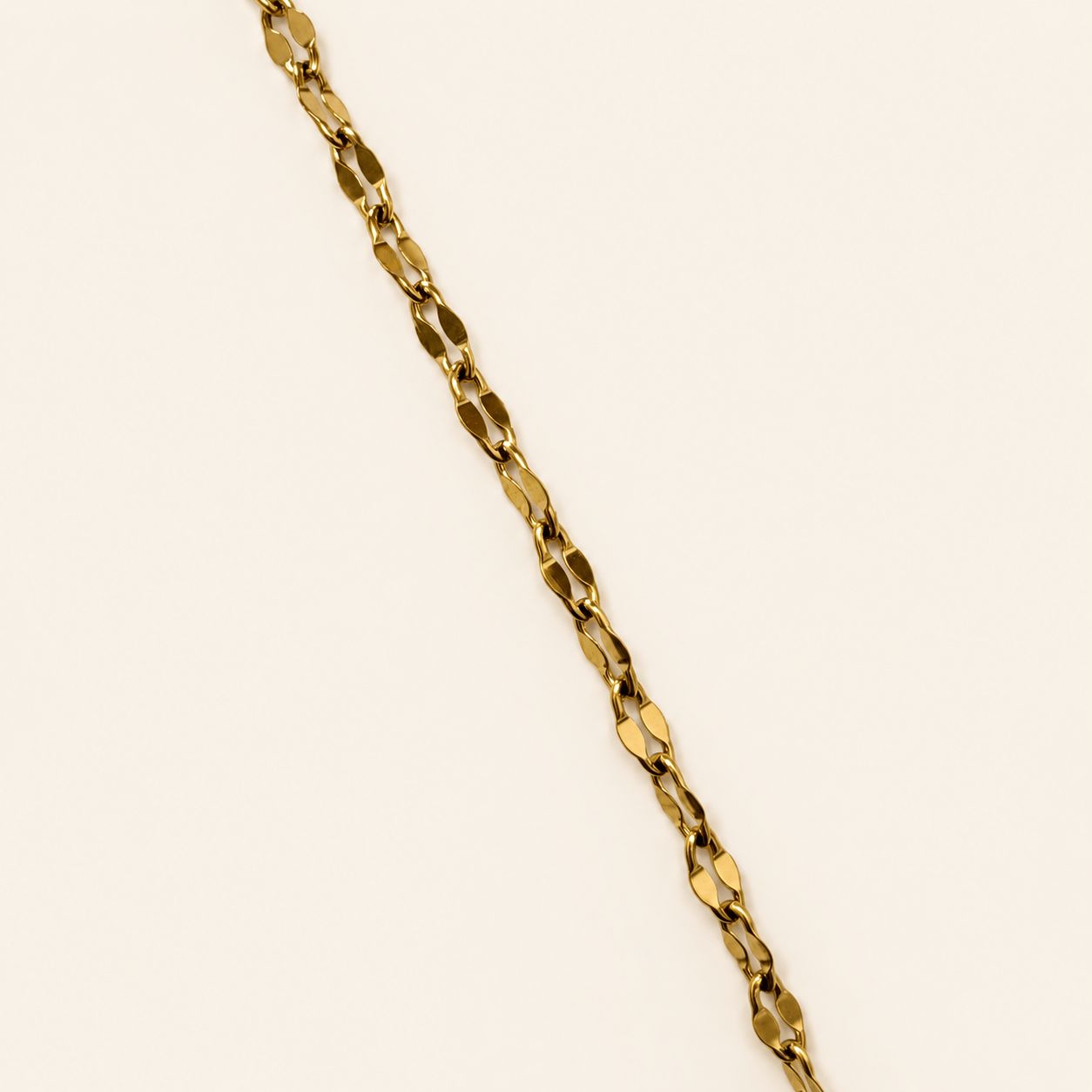 14k pvd stainless steel faceted chain