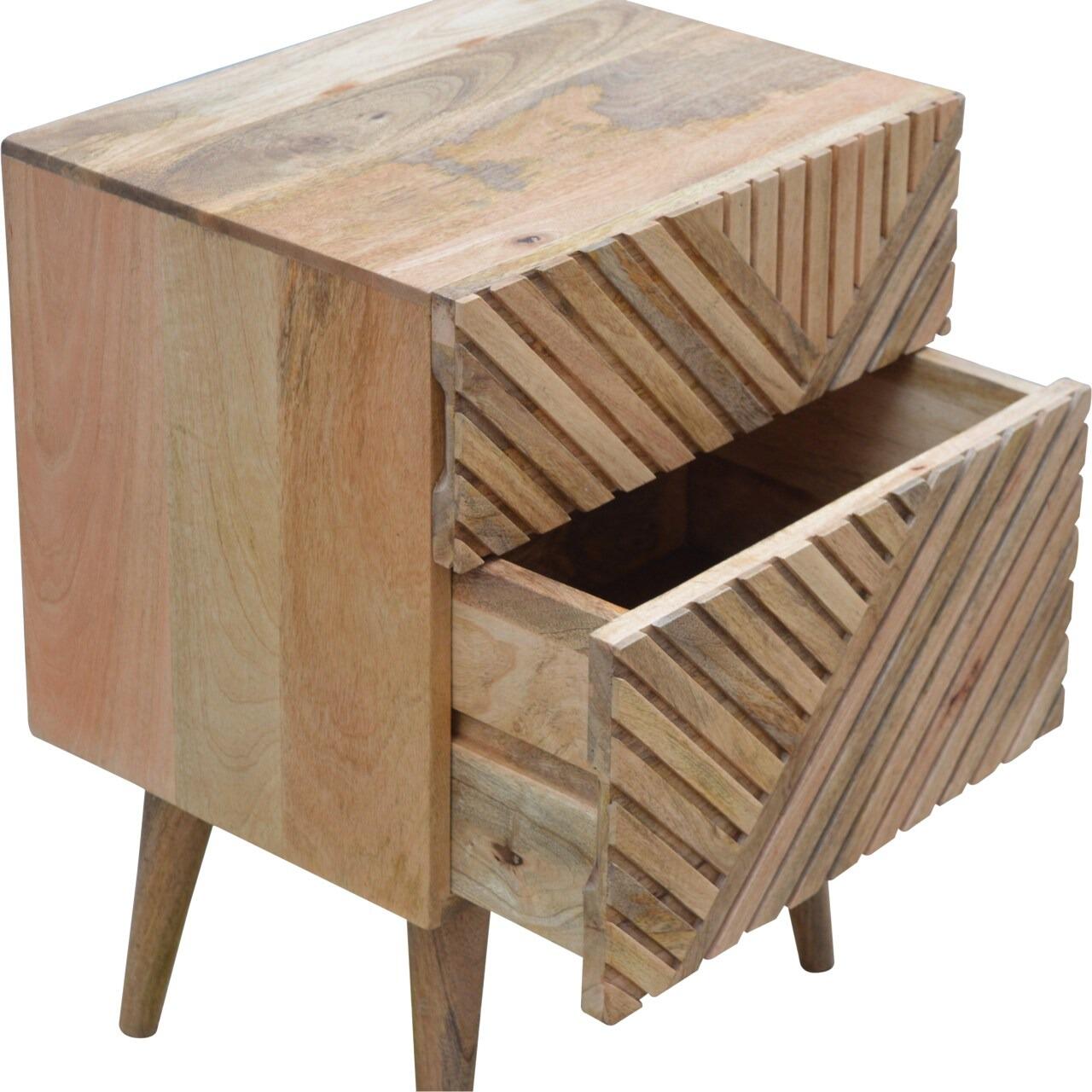 nordic wooden bedside table