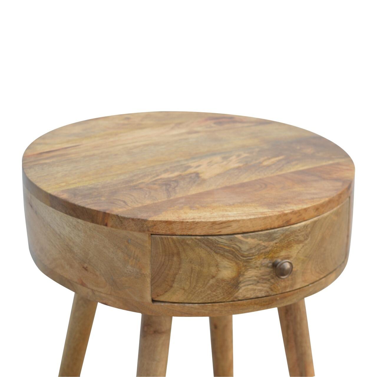 solid wood Nordic circular bedside