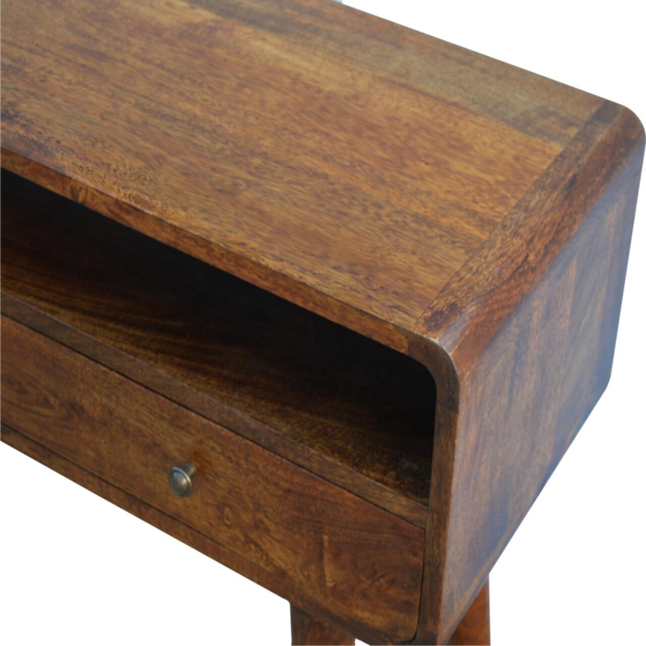solid mango wood console table