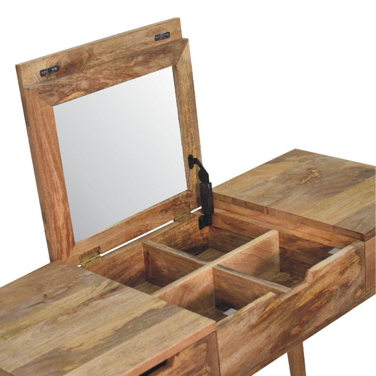 dressing table with storage compartments
