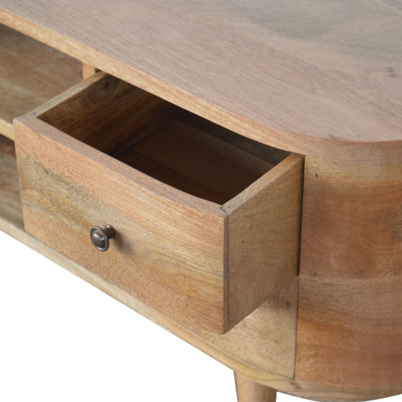 rounded tv stand