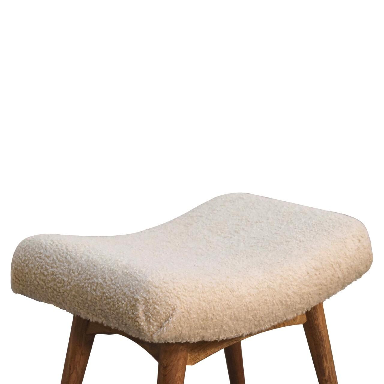 upholstered curved bench