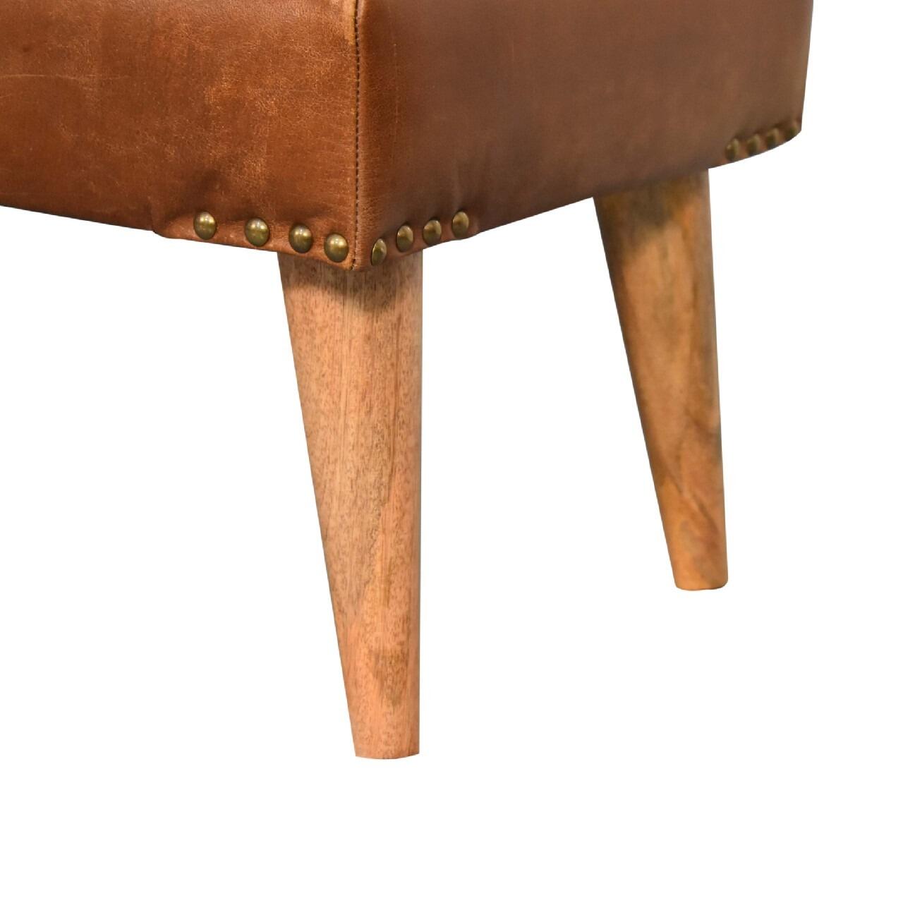 buffalo leather bench
