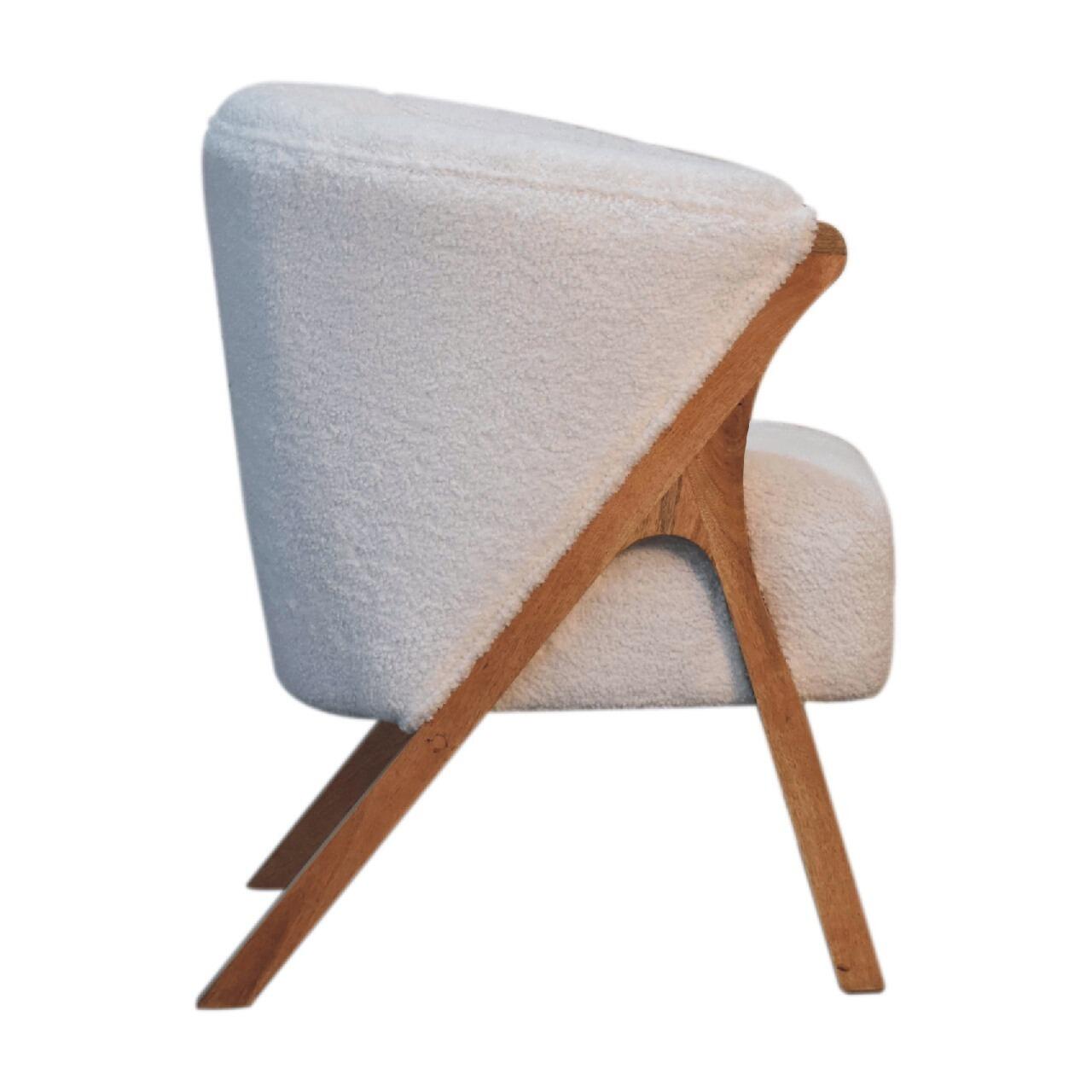 minimal boucle occasional chair