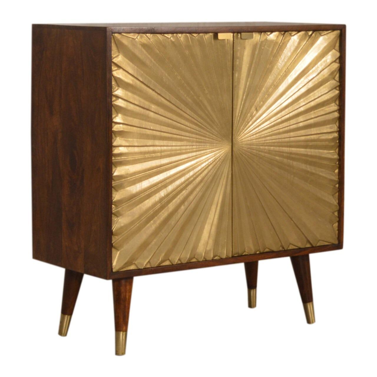 gold chestnut storage cabinet